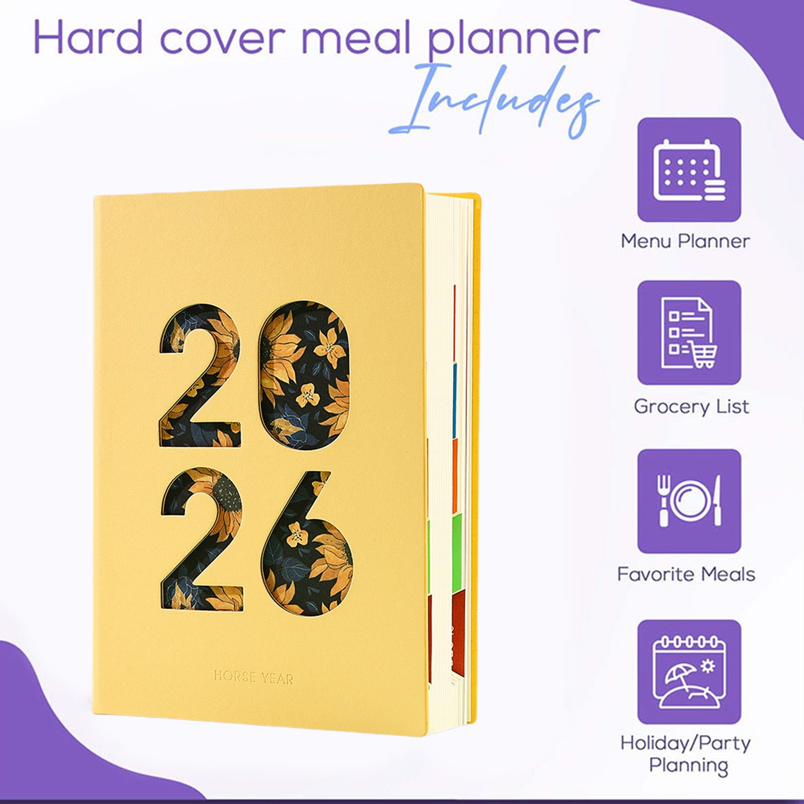 Nilvkv 2026 Planner Notebook, A5 Schedule Notebook with Faux Leather Cover Lay Flat Coil Binding for Daily Notes School Office Use Daily Planner 2026