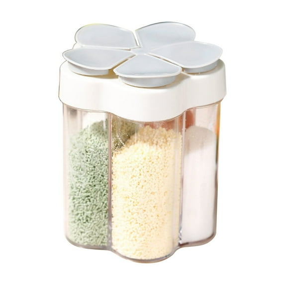 Nilvkv 5 in 1 Spice Container and Pepper Shaker Transparent Seasoning Shaker Can Filter Lumps Spice Jars for Home Restaurant Kitchen Cooking Steak BBQ