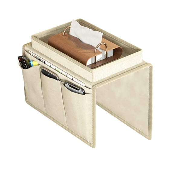 Nilvkv 5-pocket Couch Sofa Armrest Caddy Bedside Storage Organizer for Remote Cellphone Tablet Notepad Book