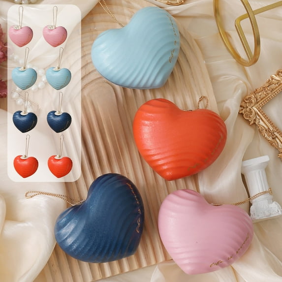 Nilvkv 8PC Valentine's Day Candy Box, Empty Tin Small Hand Carry Heart Shaped Gift Box for Wedding Favors Sweet Storage for Valentines Day Decorations