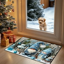Christmas Carpet Entrance Door Mat Household Absorbent Nonslip Foot Mat Dirt Proof Mat Bathroom Nonslip Mat Size 15.7x23.6 Inch, Christmas