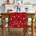 thumbnail image 1 of Nilvkv America Independence Day Patriotism Table Runners 4th of July Party Holiday Tablecloths Decorations for Kitchen Home Dining 13X72 Inches Red White and Blue Star, 1 of 6