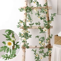 Nilvkv Artificial Christmas Garlands,5.7ft Green Rattan with White Fruit Decorations for Home Stairs Fireplace Front Porch Door Display Indoor Outdoor Christmas Decor