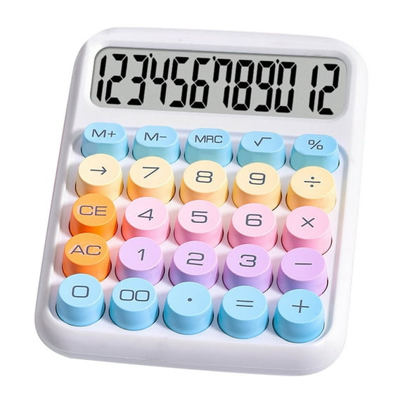 Nilvkv Basic Standard Calculators Mini Digital Desktop Calculator with 12-Digit LCD Display-Calculator Pocket Size for Home Schoo1