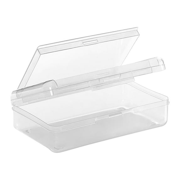 Nilvkv Bilayer Plastic Pencil Box Large Capacity Pencil Boxes Clear Boxes with Snap-Tight Lid Stackable Design and Stylish Office Supplies Storage Organizer Box