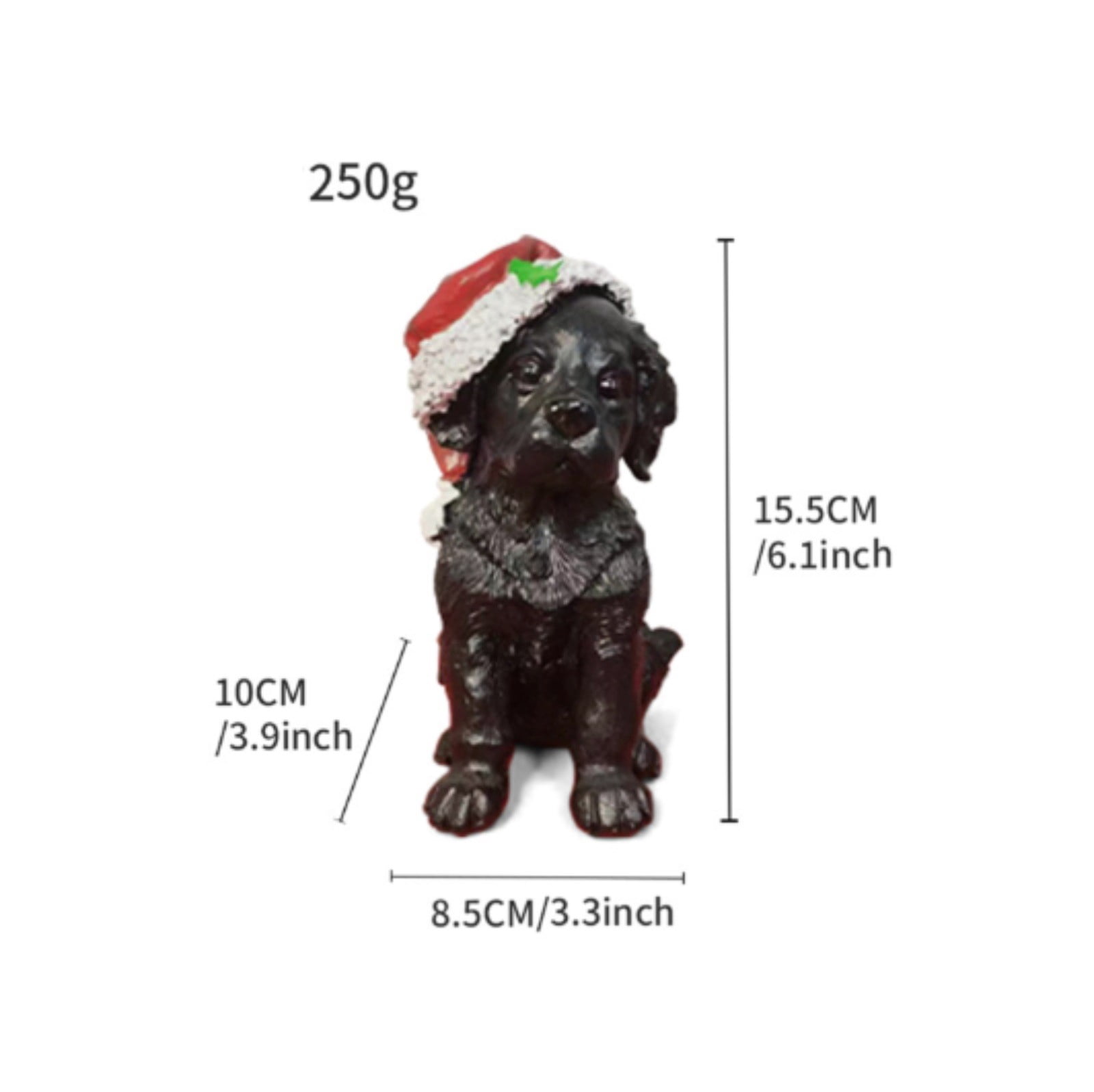 Nilvkv Black Dog Resin Home Decoration Gift Christmas Little Black Dog ...