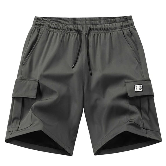 Nilvkv Boys Athletic Shorts, Boys Basketball Shorts, Double Layer Built In Compression Liner Stretchy High Intensity Training Bottoms Gray 16-17 Years