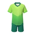 thumbnail image 1 of Nilvkv Boys Sweatsuit, Boys Summer Outfits, Fast Dry Breathable Short Sleeve Jersey and Pocketed Shorts Set Training Green 8-10 Years, 1 of 8