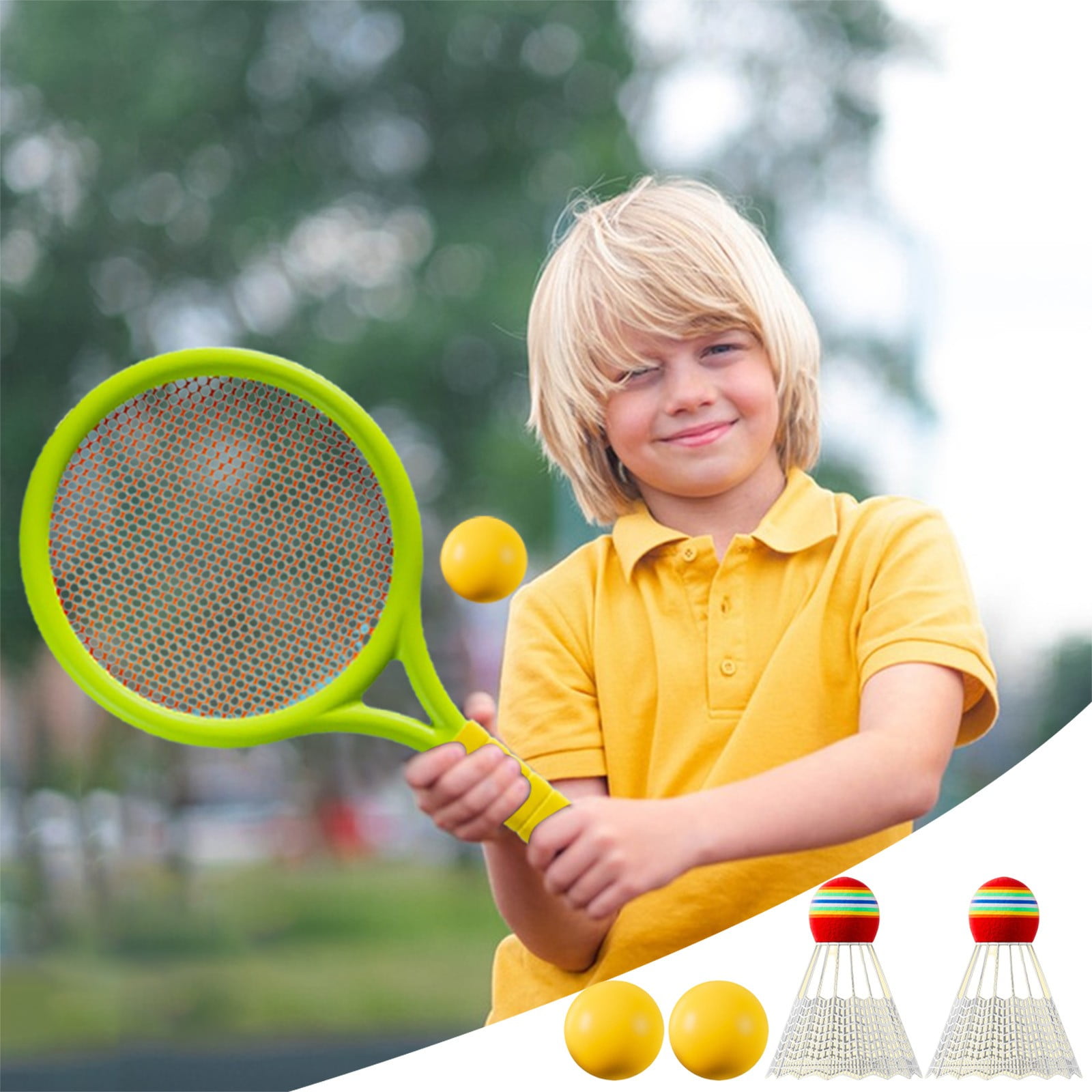 Nilvkv Children Badminton Racket Set Double Tennis Rackets Parent Child ...