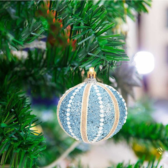 Nilvkv Christmas 8cm Christmas Tree Foam Pendant Christmas Decorations Pearl Hanging Colored, Christmas Decorations, CHRlSTMAS-GlFTs, Christmas Tree