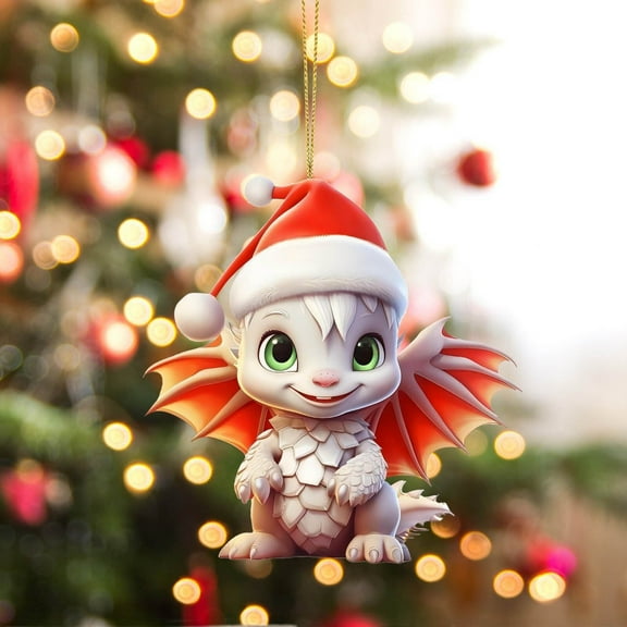 Nilvkv 1pc Acrylic Christmas Tree Ornament Hanging Pendant for Tree Holidays Party Car Home, Christmas Decorations, CHRlSTMAS-GlFTs