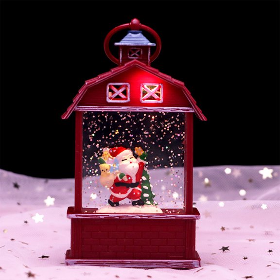 Nilvkv Christmas Decoration Exquisite Christmas Wind Lamps Small Oil Lamp Christmas Luminous Small House Night Light Desktop Ambience Products Gifts Ornaments