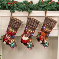 Nilvkv Christmas Lights Christmas Socks Christmas Tree Ornaments Children's Gift Bags Fireplace Decoration Socks, Christmas Decorations