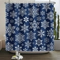 thumbnail image 1 of Nilvkv Christmas Winter Snowflake Christmas Printed Polyester Shower Curtain Bathroom Bathroom, Christmas Decorations, Christmas Gifts, 1 of 6