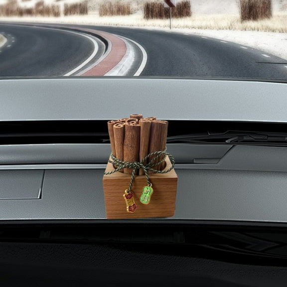 Nilvkv Cinnamon Wood Car Decoration and Natural Aroma Diffuser for Center Console and Home, Car Accessories