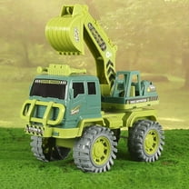 Nilvkv Classics Mighty Coasting Simulation Engineering Vehicle - Made with Plastic, Green Toy Construction Truck, Boys and Girls, Kids, Toddlers, Ages 3