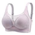 thumbnail image 1 of Nilvkv Comfortable Bras for Women, Plus Size Bras, Embroidered Lace Trim Thin Breathable Comfort Plus Size Wireless Everyday Bra Gray 40BCD, 1 of 5