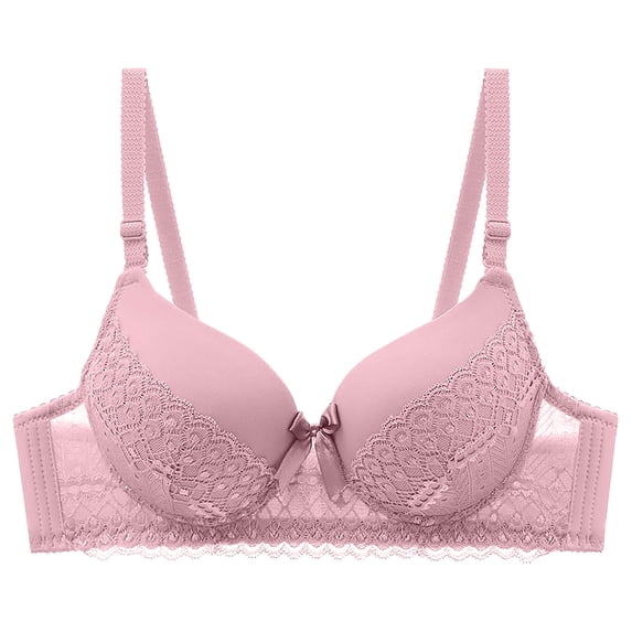 Nilvkv Comfortable Bras for Women, Wireless Bras for Women, Daily Comfort Shaping Wireless Push Up Thin Everyday Bra Pink 34ABC