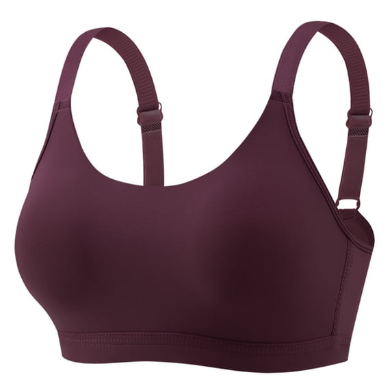 Nilvkv Comfortable Bras for Women, Wireless Bras for Women, Thin Wireless Comfort Breathable Push Up Shaping Everyday Intimate Red 40BCD