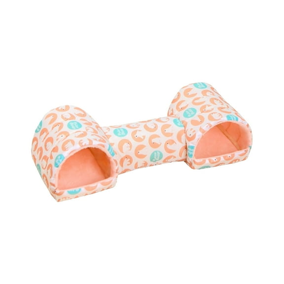 Nilvkv Cozy Plush Small Animal Bed Hideout House Cave Washable Pet Shelter for Guinea Pigs Rabbits Chinchillas Hamsters Ferrets 20.08x6.7x5.9 Inch