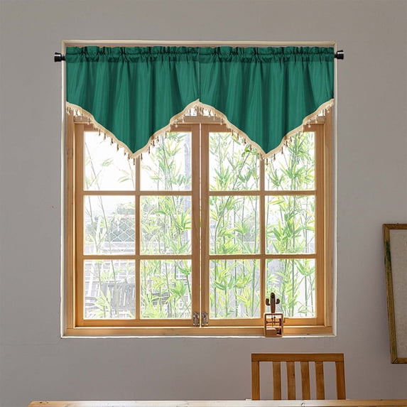 Nilvkv Curtains Short Curtains Solid Color Curtains Triangular Curtains Suitable for Bedroom/Living Room or Other Room(23.62x51.18in)