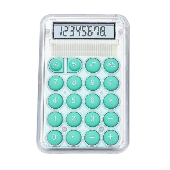 Nilvkv Cute Transparent Calculator 8 Digit Standard Function Desktop Calculator Portable for Office Schoo1, Back-to-Schoo1 Supplies