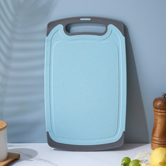 Nilvkv Cutting Board Double Sided, 12.6in Butcher Block for Kitchen Chopping Meat and Vegetables by Plastic, Food-Grade, Easy to Clean