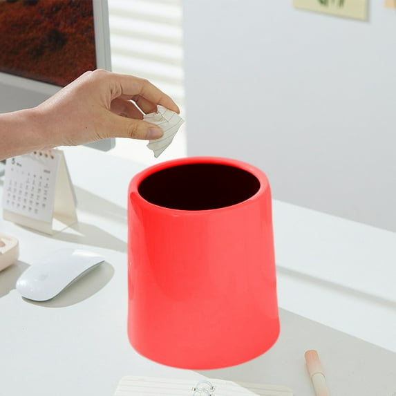 Nilvkv Desktop Trash Can Mini Cute Clutter Bin Student Dormitory Desk with Lid Trash Can Living Room Capacity Large Enough for Bedroom Office