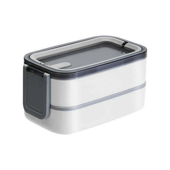 Nilvkv Double Layer Stainless Steel Insulated Lunch Box Sealed Fresh-keeping Box Microwave Oven Student Compartment Lunch Box