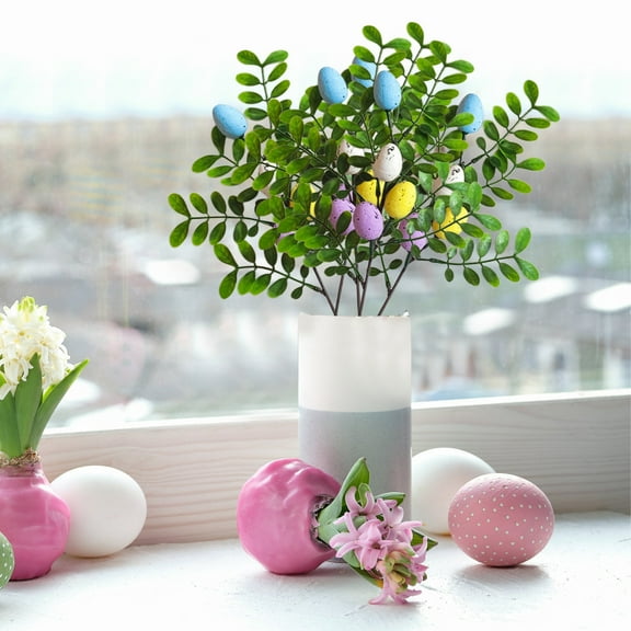 Nilvkv Easter Eggs Arrangement Easter Greenerys Indoor Decoration Holiday Arrangement Eggs Bouquet Home Desktop Ornaments