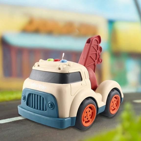 Nilvkv Electric Engineering Car, 8.3in Sound, Light and Music Simulation Construction Vehicles Construction Truck, Toys for 3+ Year Old Boys and Girls Gifts