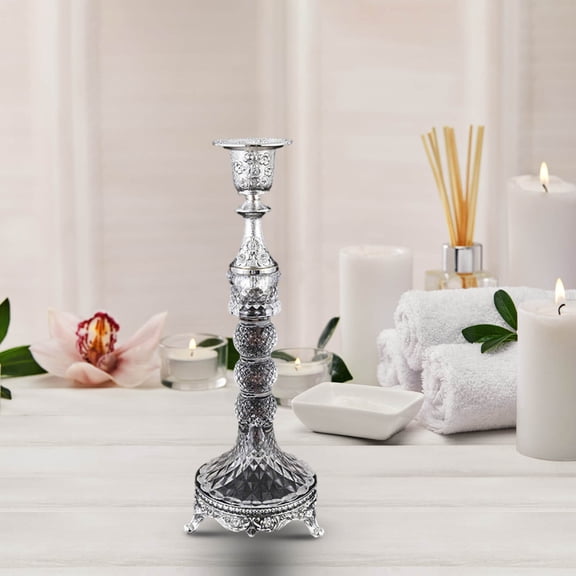 Nilvkv European Single-Headed Candlestick, Metal Vintage Candle Holders for Romantic Candlelight Dinner, Home Decor, Valentines Day Decorations