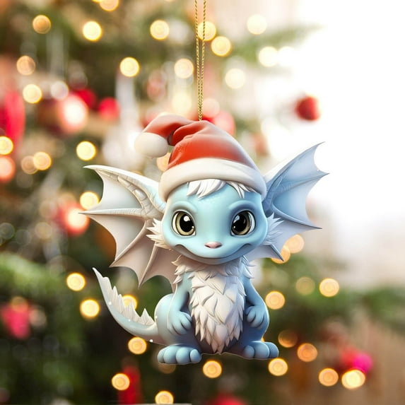 Nilvkv 1pc Acrylic Christmas Tree Ornament Hanging Pendant for Tree Holidays Party Car Home, Christmas Decorations, CHRlSTMAS-GlFTs