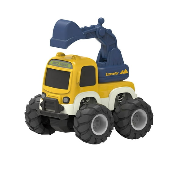 Nilvkv Friction Powered Construction Truck, 4.7in Push and Go Toys Car Construction Vehicles Construction Truck Made with Plastic, Toys for 3+ Year Old Boys and Girls Gifts