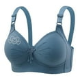 thumbnail image 1 of Nilvkv Full Coverage Bras for Women, Bras for Women, Plus Size Rhinestone Wireless Shaping Push Up Breathable Full Cup Everyday Bra Blue 42BC, 1 of 3