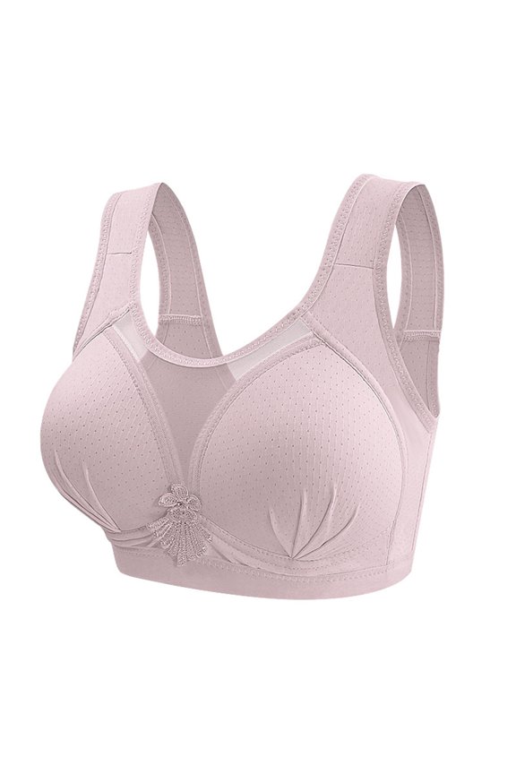 Full Coverage Bras for Women, Plus Size Bras, Thin Wireless Push Up Comfort Modesty Breathable Shaping Jacquard Intimate Purple 36BC