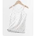 thumbnail image 1 of Nilvkv Cute Shirts for Girls, Girls Tank Tops, Kids Bow Detail Crisscross Strap Lace Trim Cami Top Layer White 5-6 Years, 1 of 5