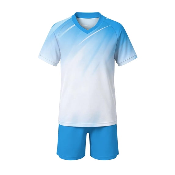 Nilvkv Toddler Girl Outfit, Girls Athletic Sets, Fast Dry Breathable Short Sleeve Jersey and Pocketed Shorts Set Training White 8-10 Years