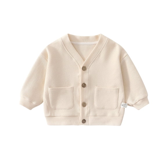 Nilvkv Girls Sweaters Open-Cardigan, Sweaters for Boys, Children's Knit Solid Color Long Sleeve Open-Cardigan Pullover Sweater Casual Loose Hoodie