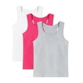 thumbnail image 1 of Nilvkv Girls Undershirts, Girls Tank Tops, Youth 3 Pack Solid Sleeveless Round Neck Basic Top Summer Casual Multicolor 12-13 Years, 1 of 8
