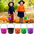 thumbnail image 1 of Nilvkv Halloween Decorations Pumpkin Candy Bucket Plastic Pumpkin Bucket Portable Pumpkin Pail with Handle Reusable Cute Halloween Candy Bucket for Party Halloween Pumpkin Candy Bag, 1 of 6