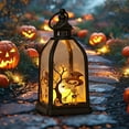 thumbnail image 1 of Nilvkv Halloween LED Vintage Lanterns, Decorative Graves&Skeleton Hands Lantern, Tabletop Lantern Candle Holder Decor, Hanging Spooky Halloween Nightlights, Outdoor Home Room Door Party Decor, 1 of 6