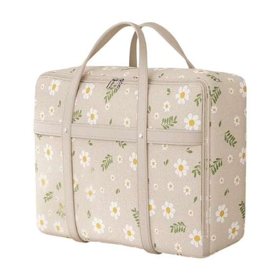 Nilvkv Heavy Duty Storage Bag with Reinforced Handles Oversized Clothing Quilt Moving Packing Double Zipper Saves Space