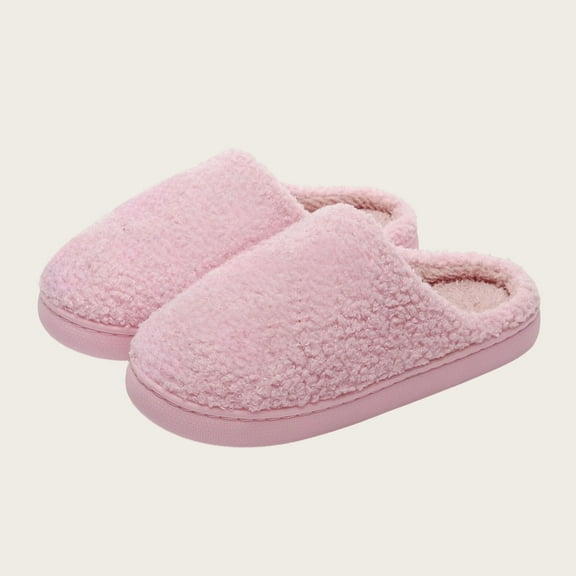 Nilvkv House Slippers, Closed Toe Sandals, Fashion Casual Men And Women Couples Solid Color Interior Warm Winter Home Slippers