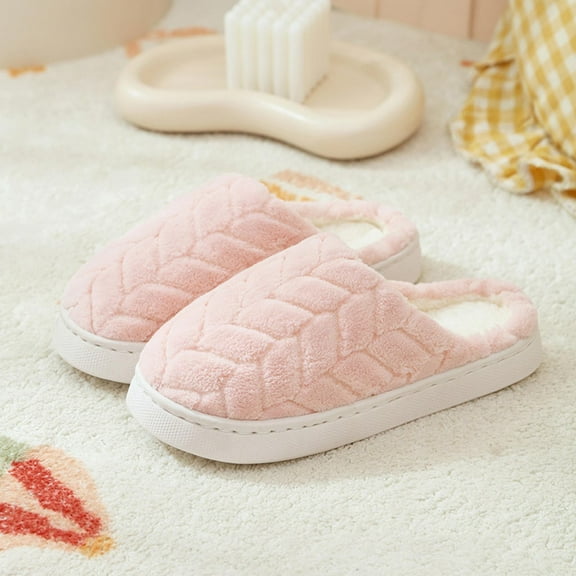 Nilvkv House Slippers, Closed Toe Sandals, Women's Fashion Casual Winter Furry Strap Home Friendly Flat Slippers