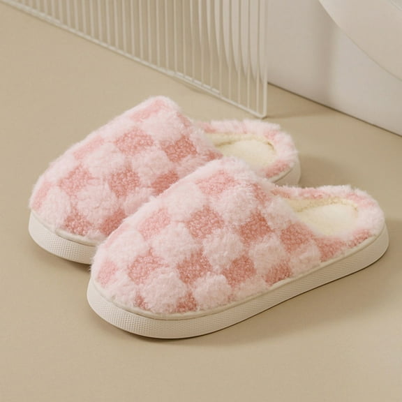 Nilvkv House Slippers, Closed Toe Sandals, Women's Fashion Casual Winter Furry Strap Home Friendly Flat Slippers