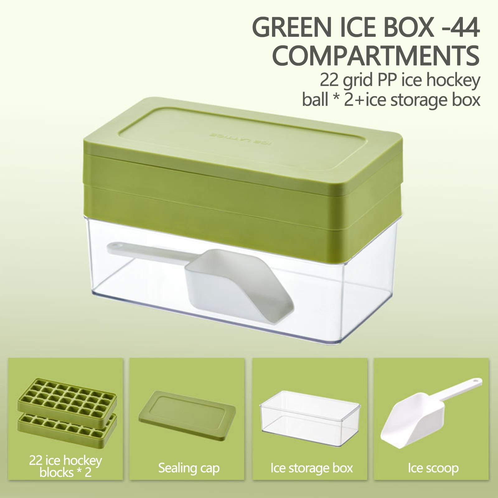 Nilvkv Ice Cube Tray N.e.w Cubes Maker Molds Box Small Household Refrigerator Easy-Release Lattice with Cover