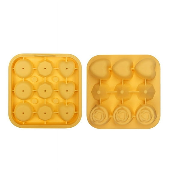 Nilvkv Ice Cube Tray Rose Heart Tray Easily Release Moldss 9 Cavity Food Grade Silicone Ice Maker Moldss Easily To