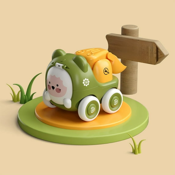 Nilvkv Inertial Engineering Vehicle, 2.8in Push and Go Toys Car Construction Vehicles Construction Truck Made with Plastic, Toys for 3+ Year Old Boys and Girls Gifts