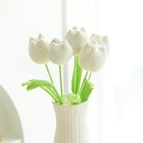 Nilvkv Knitted Bouquet Fake Artificial Flowers Bouquet for Home Office Party Wedding Decoration Birthday Gift, Home Decor
